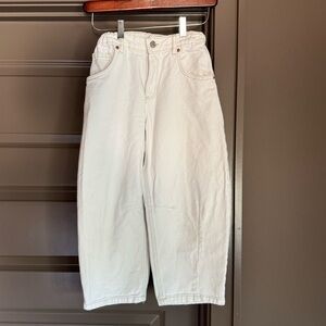Zara kids barrel jeans white